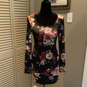 NWOT Iris, Floral Mini Dress, Large